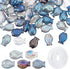 SUNNYCLUE 1 Box Fish Glass Beads Electroplated Glass Fish Beads for Jewelry Making Beading Bracelet Kit Summer Ocean Mermaid Bead Elastic Crystal ...