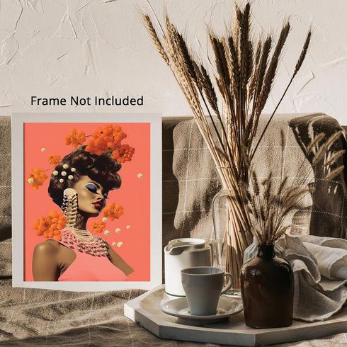 Posterizer 1 pcs-vintage African American woman-pink collage-Afro-American Art Collection-Abstract & Modern Art-Gift for Art Lovers-Gifts for Wome...
