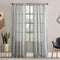Clean Window Textured Slub Stripe Anti-Dust Allergy/Pet Friendly Sheer Curtain Panel, Gray, 52" W x 63" L (1 Panel)...