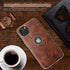 LOHASIC for iPhone 13 Case, Vintage Leather Thin Slim Luxury PU Soft Flexible Bumper Non-Slip Grip Shockproof Anti-Scratch Full Body Protective Co...