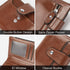 BROMEN Small Wallets for Women RFID Blocking Leather Bifold Purse Zipper Coin Pocket Credit Card Holder with ID Windows Brown...