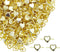 BESTCYC 200pcs 9MM Heart-shaped Golden Tone Brads Pastel Scrapbooking Card Making Stamping...