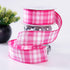 Pink Plaid Wired Ribbon,Pink and White Ribbon 1.5 Inch Wide, 25 Yards/Roll, for Christmas Tree,Wreaths,Bows,Holidays Deco,DIY Crafts, Wedding, Par...