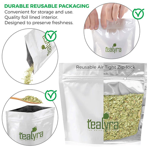 Tealyra - Pure Lemon Verbena - Herbal Loose Leaf Tea - Hot or Iced - Relaxation - Calming - Digestive - Caffeine Free - All Natural - 112g (4-ounc...