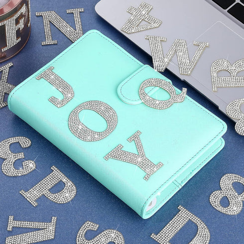 WILLBOND 37 Pcs Bling Crystal Rhinestone Stickers Alphabet Number Symbol Self-Adhesive Stickers Rhinestone Letter for Art Crafts Clothing DIY Deco...