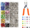 Lesnala 240 Sets 9.5mm Metal Snaps Buttons with Fastener Pliers Press Kit Tool 12 Colors, Metal Press Studs for Leather Rivets Children's Bodysuit...