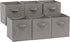 GiveAbay Basics Collapsible Fabric Storage Cubes Organizer with Handles, 10.5"x10.5"x11", Pack of 6, Gray...