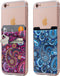 Wallet | Card and Money Holder for Cell Phone | Sticks On Case (Paisley Pink & Blue)...