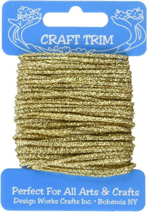 Design Works Crafts Glitter Gold Yarn Card......