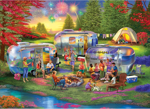 RoseArt - Kodak Premium - Shiny Happy Campers - 1000 Piece Jigsaw Puzzle for Adults...