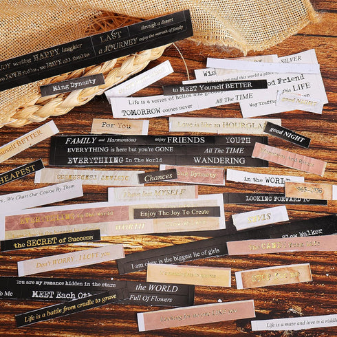 Juome 12 Sheet Quote Stickers for Journaling, Scrapbooking Supplies, Words Phrases Stickers for Junk Journal Aesthetic...