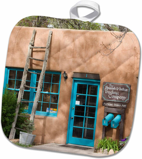 3D Rose New Mexico-Santa Fe-Spanish and Indian Trading-Us32 Jwi0366-Jamie and Judy Wild Pot Holder, 8" x 8"...