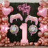 Pink Video Game Balloons, Video Game Controller Birthday Number Mylar Foil Balloon, Level Up Balloons for Girls Game On Birthday Decorations Video...