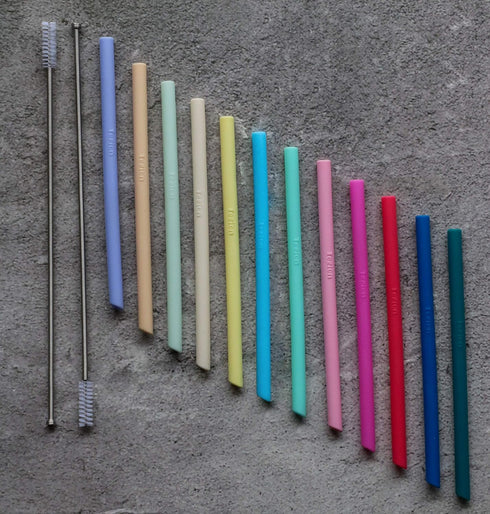 Mini Short Pinch Test Passed 5.5" Replacement Reusable Toddlers& Kids&Baby Silicone Small Straws for The First Years Take & Toss Spill Proof Straw...