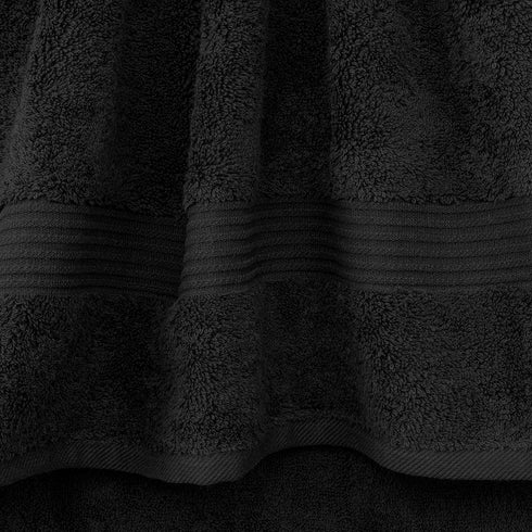 Cotton Paradise 100% Cotton Turkish Washcloth Set for Bathroom, 4 Piece Soft Absorbent Small Hand Face Towels Wash Rags, Black...