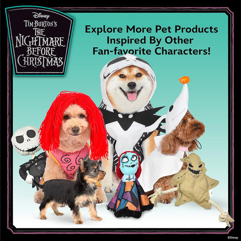 Disney for Pets Nightmare Before Christmas 10" Jack Skellington Flattie | Jack Skellington Flat Dog Toy | Nightmare Before Christmas Movie Toys fo...