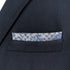 S&W SHLAX&WING Mens Ties Silver Sky Blue Matching Pocket Square Only...
