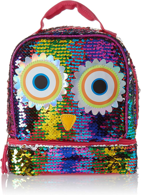 UPD Owl Dual Compartment Lunch Bag 9 x 7.5 x 5, Multicolor...