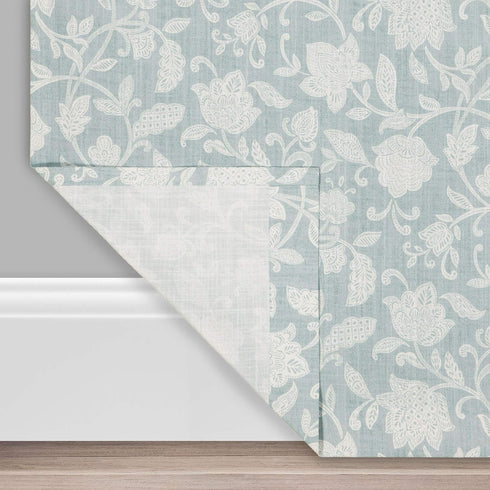 Waverly Stencil Vine Short Curtain Valance Tab Top Window Curtains for Kitchen or Bathroom, 52" x 18", Spa...