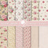 Whaline 12 Designs Spring Pattern Paper 24 Sheet Rose Floral Scrapbook Paper Pink Double-Sided Collection Decorative Craft Paper Folded Flat for C...