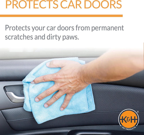 K&H Pet Products Vehicle Door Protector Tan, 2 Packs Interior Car Door Protector from Dog Scratching, Sedan and SUV Pet Protector for Car Door Scr...
