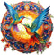 Wooden Jigsaw Puzzles, Mandala Hummingbirds Wooden Puzzles for Adults and Kids, Unique Shape Animal Wooden Puzzle, Wood Puzzles Adults, Perfect Ch...