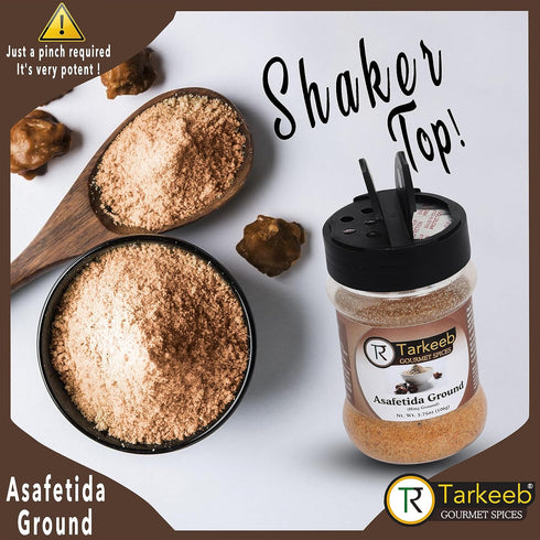 Tarkeeb Asafetida (Hing) Ground 3.75oz (106g) Shaker Top PET Jar ~ All Natural | Salt Free | Vegan | Non-GMO | Asafoetida Indian Spice | Best for ...