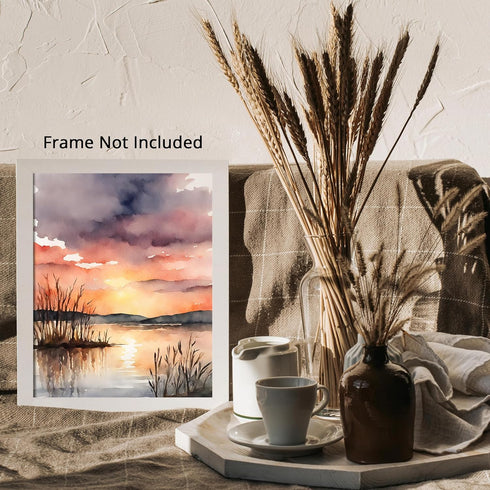 Posterizer 1 pcs- sea and beach themed oil painting style print 17-Landscape & Nature Art-Floral Botanical Art- Decor for Home & Office- unframed ...