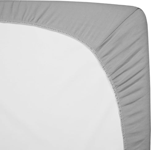 American Baby Company 15" x 33" Fitted Bassinet Sheet, 100% Natural Cotton Jersey Knit, Gray, Soft Breathable, for Boys and Girls...