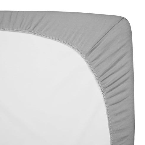 American Baby Company 100% Cotton Knit Fitted 18" x 36" Cradle/Bassinet Sheet - Compatible with Mika Micky Bassinet, Gray, Soft Breathable, for Bo...