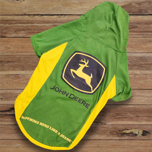 Pets First John Deere Dog Hoodie T-Shirt,Medium. Warm Pet Clothing with Hood for Pets,Dogs,Cats,Puppies,Kittens. Soft,Durable Pet Hoody CAT Tee Sh...