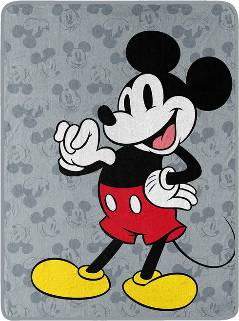 Northwest Mickey Mouse Micro Raschel Throw Blanket, 46" x 60", This is Mickey...