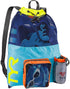 TYR Big Mesh Mummy Backpack for Wet Swimming, Gym, and Workout Gear, Blue/Yellow...