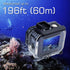 60M/196FT Waterproof Housing Case for GoPro Hero 8 Black, Dual Cold Shoe Slots Protective Underwater Diving Housing Shell for GoPro Hero 8 Black A...
