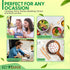 120 PCs Wooden Cutlery set | 6.5" Splinter Free Compostable Utensils, Biodegradable, Eco-Friendly | 100% All - Natural Bamboo Utensils for Outdoor...