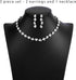 Unicra Bride Silver Necklace Earrings Set Crystal Bridal Wedding Jewelry Set Rhinestone Choker Necklace for Women and Brides...