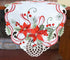 Holiday Christmas Table Runner 13"x34", Cutwork Embroidered Floral Christmas Flower Dresser Sacrf Table Topper for Home Dining Xmas Table Top Deco...