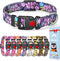 Cute Floral Dog Collar for Small Medium Large Dogs,Girl Female Dog Collars Soft Patterns Adjustable Pet Collar with Quick Release Safety Buckle fo...