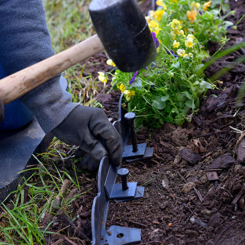 EasyFlex No-Dig Landscape Edging Connectors, Compatible with EasyFlex Traditional, Scalloped, and Tall Wall L-Shaped No-Dig Garden Edging, 5-Pack,...