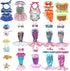 18-inch Baby Doll Clothing Accessories - Including 6 Sequins Mermaid Dresses 5 Fashion Floral Swimsuit Tops and Dresses 2 Classic Mermaid Princess...