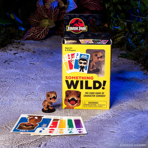 Funko Something Wild! Jurassic Park with T. rex Pocket Pop! Card Game for 2-4 Players Ages 6 and Up...