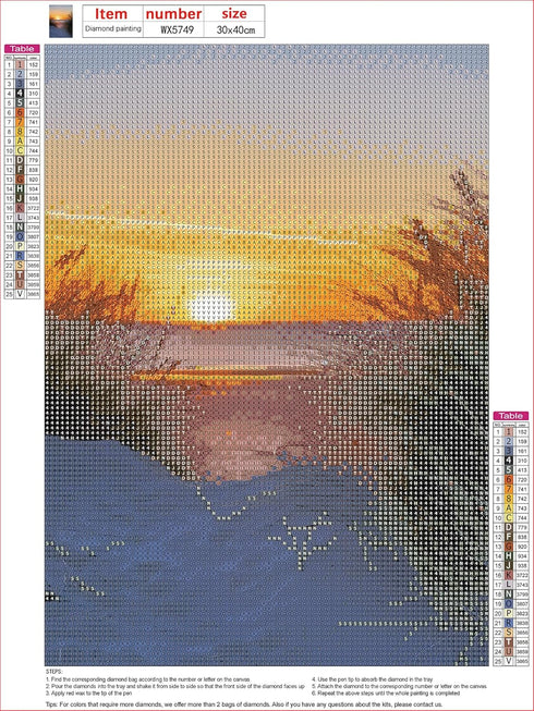 MXJSUA Diamond Art Painting Kits for Adults Landscape Sunset 5D Diamond Art Paint with Round Diamonds Full Drill Gem Art Painting Kit for Home Wal...
