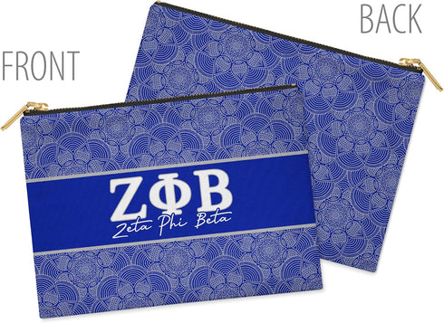 BBGreek Zeta Phi Beta Official Vendor - Makeup Pouch - Accessory Bag - Mandala - Sorority Paraphernalia...
