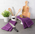 DII Basic Terry Collection Windowpane Dishtowel Set, 16x26, Eggplant Solid, 4 Piece...
