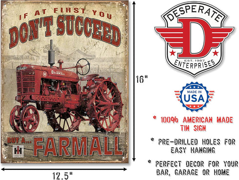 Desperate Enterprises Sign - Man Cave Wall Decor - Metal Tin Sign - Small - Joker Comic Book Character - Garage or Bedroom Decor...