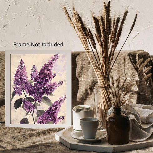 Posterizer 1 pcs-unique purple flowers-girly decor-Floral & Botanical Art-Abstract & Modern Art-Decor for Home & Office- UNFRAMED Wall Art...