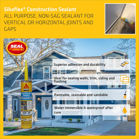 SIKA CORP 515311 Adhesive-Caulk, 10.1 fl oz, Tan...