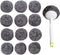 Stainless Steel Sponges Scourer Set with Handle 40 gram - Pack of 12 - Large Stainless Steel Scrubbers - Metal Scouring Pads - Kitchen Cleaning To...
