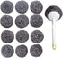 Stainless Steel Sponges Scourer Set with Handle 40 gram - Pack of 12 - Large Stainless Steel Scrubbers - Metal Scouring Pads - Kitchen Cleaning To...