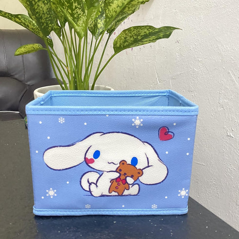Kerr's Choice Collapsible Storage Bin Kawaii Storage Box Blue Foldable Baskets | Kawaii Office Desk Room Decoration Cute Room Decor...